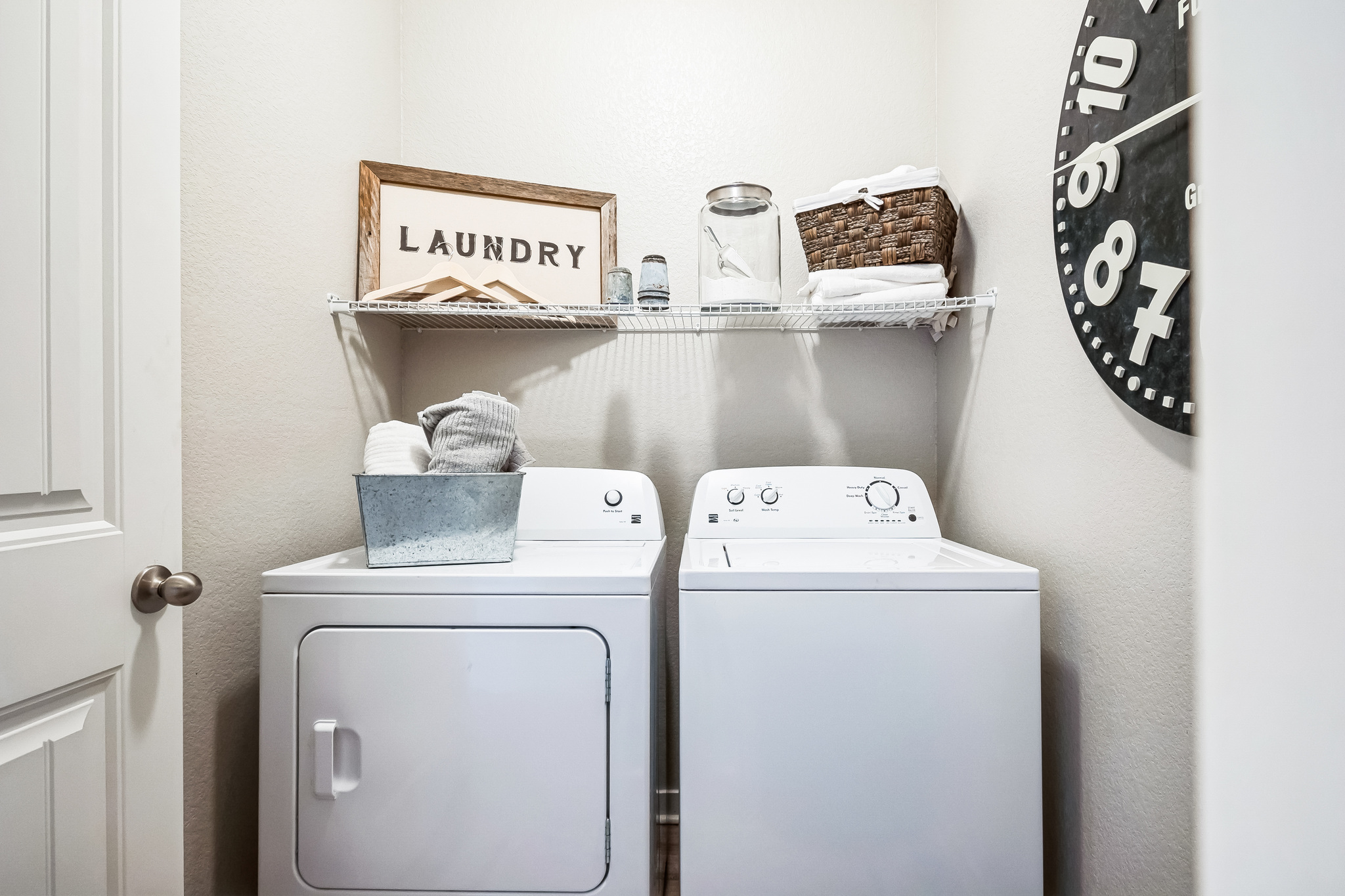 The heights in-unit full size washer and dryer