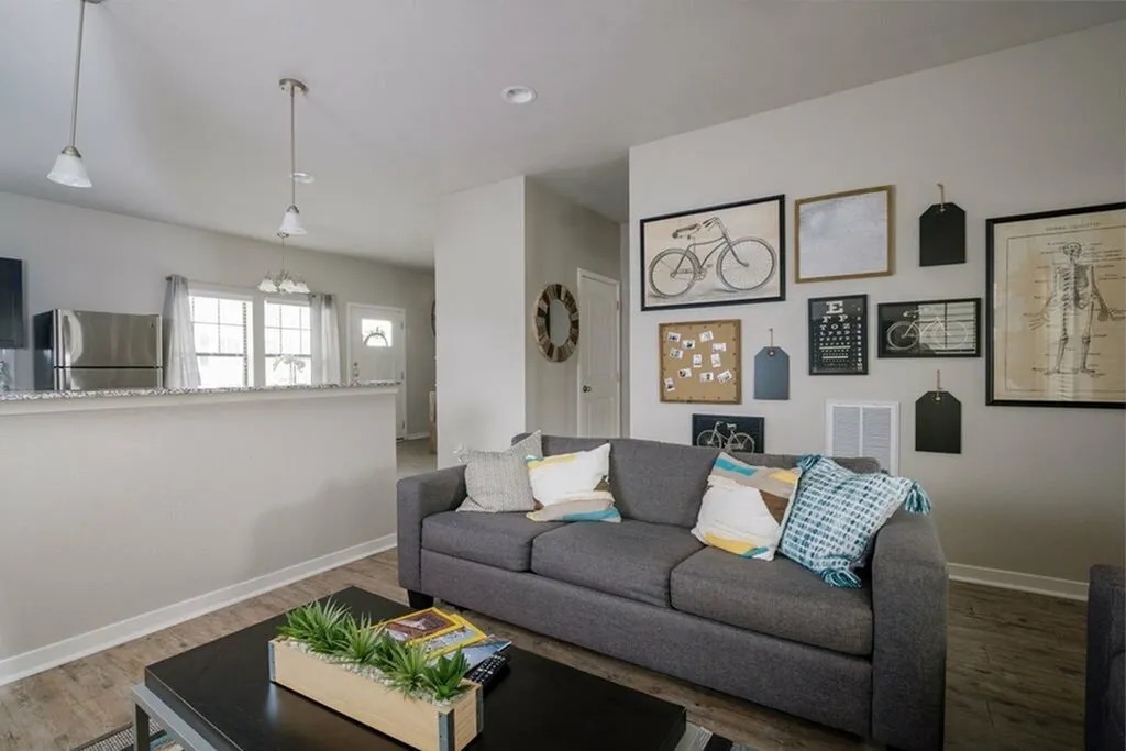 The Heights College Station Living Room.